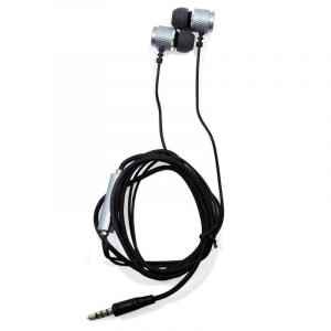 auriculares 35 mm cool metalizado stereo con micro plata 2