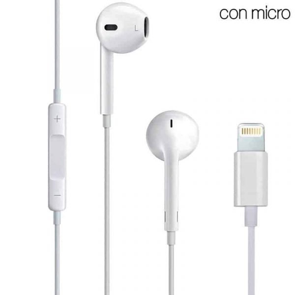 auriculares blancos cool stereo con micro para iphone lightning bluetooth