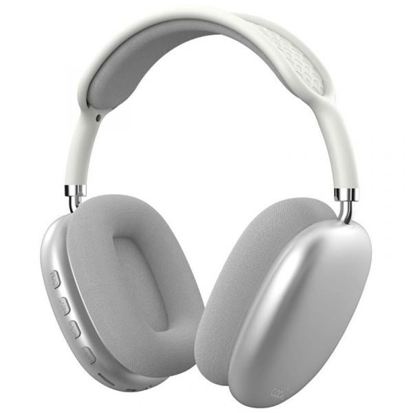auriculares stereo bluetooth cascos cool active max blanco plata