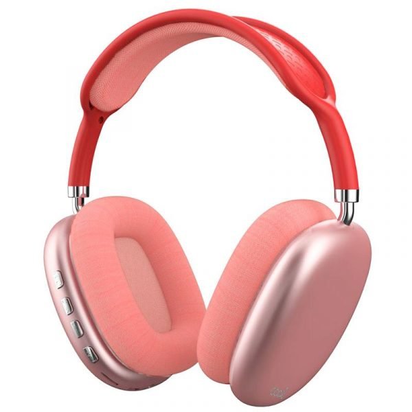 auriculares stereo bluetooth cascos cool active max rojo rosa