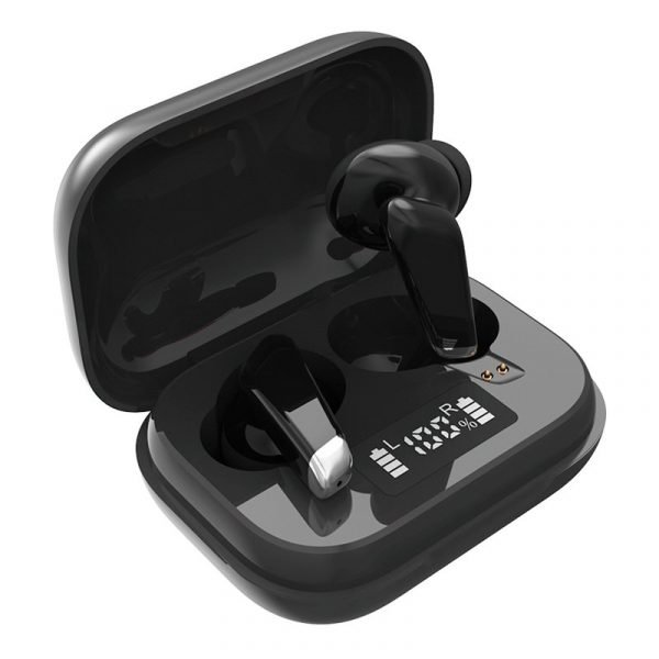 auriculares stereo bluetooth dual pod earbuds cool urban lcd negro