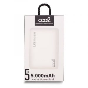 bateria externa power bank 5000 mah cool leather blanco 2