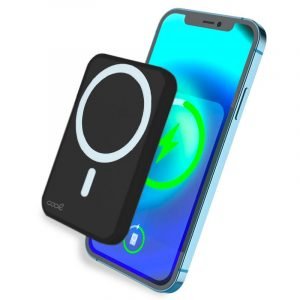 bateria externa universal magnetica power bank qi 5000 mah cool negro 1