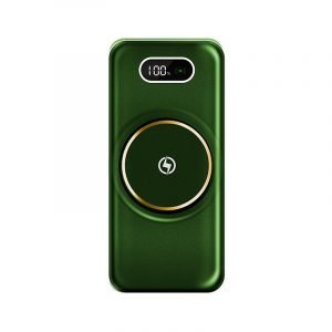 bateria externa universal power bank 10000 mah qi carga inalambrica 4 conexiones verde 2