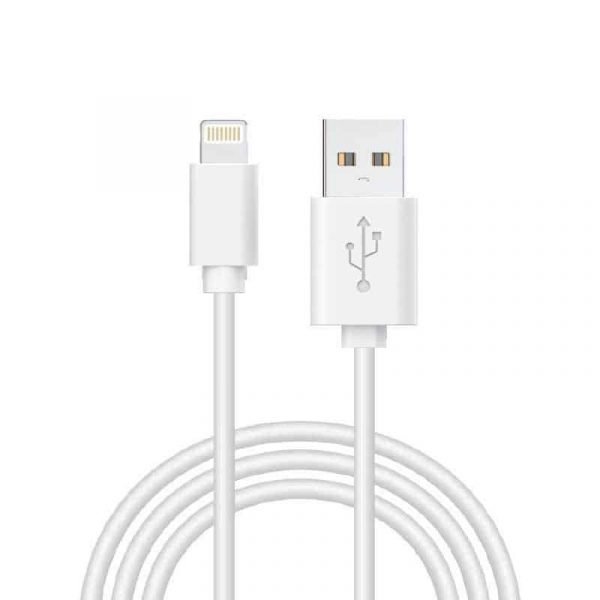 cable usb compatible cool lightning para iphone ipad 12 metros blanco