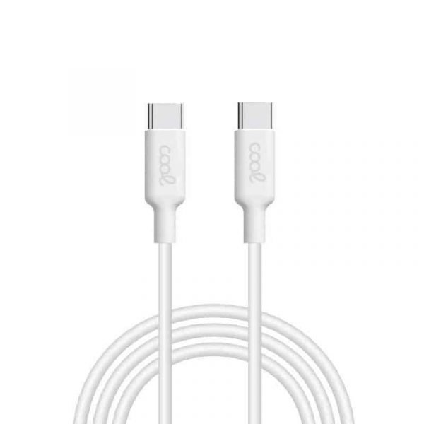 cable usb compatible cool universal tipo c a tipo c 1 metro blanco 3 amp