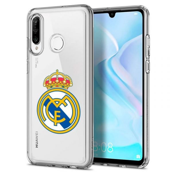 carcasa cool para huawei p30 lite licencia futbol real madrid transparente 1