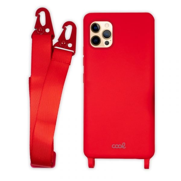 carcasa cool para iphone 12 pro max cinta rojo