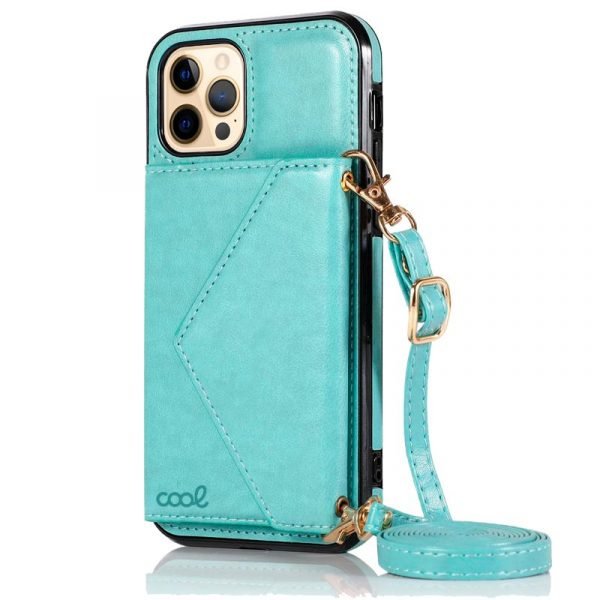 carcasa cool para iphone 12 pro max colgante wallet mint