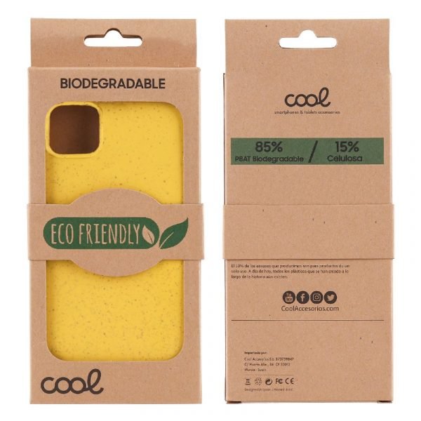 carcasa cool para iphone 14 pro eco biodegradable amarillo 1