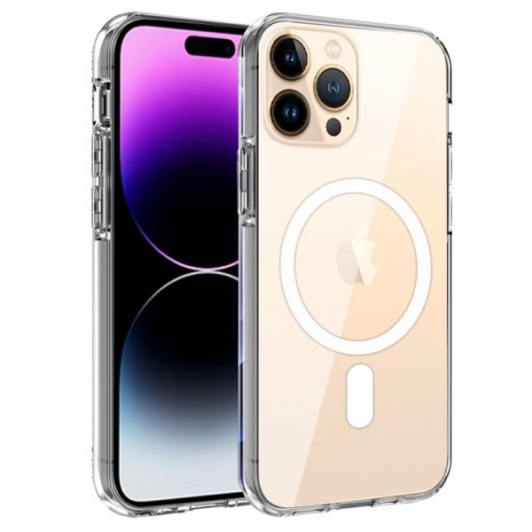 carcasa cool para iphone 14 pro max magnetica transparente