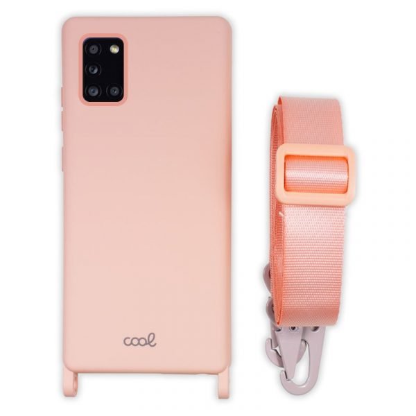 carcasa cool para samsung a315 galaxy a31 cinta rosa