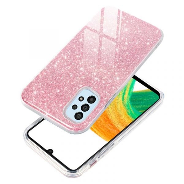 carcasa cool para samsung a336 galaxy a33 5g glitter rosa 1