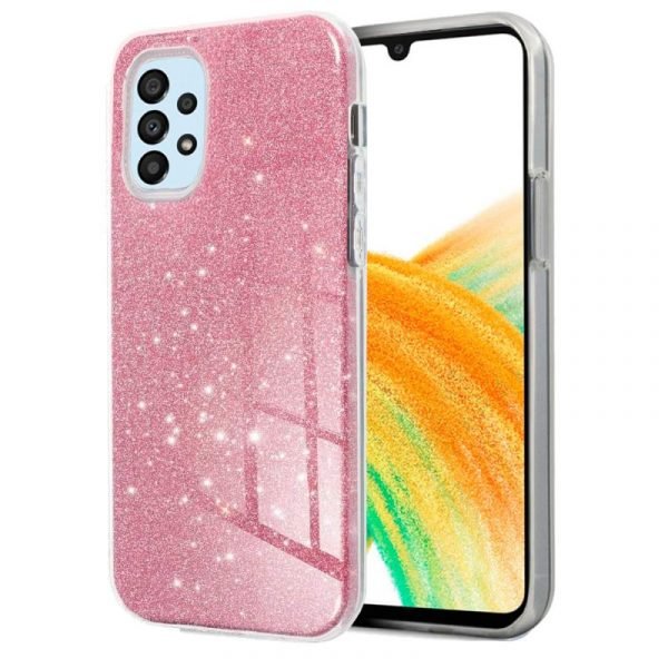 carcasa cool para samsung a336 galaxy a33 5g glitter rosa