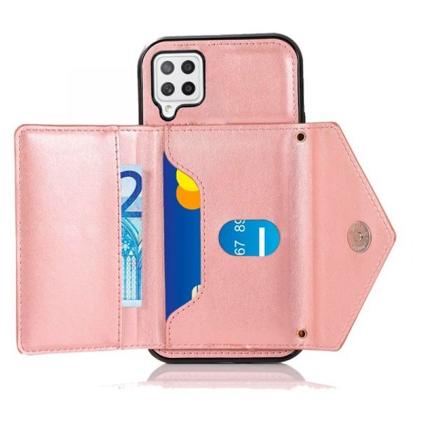 carcasa cool para samsung a426 galaxy a42 5g colgante wallet rosa 2