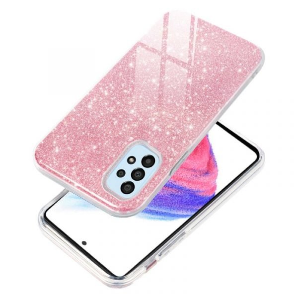 carcasa cool para samsung a536 galaxy a53 5g glitter rosa 1