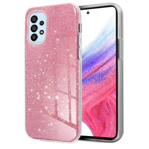 carcasa cool para samsung a536 galaxy a53 5g glitter rosa