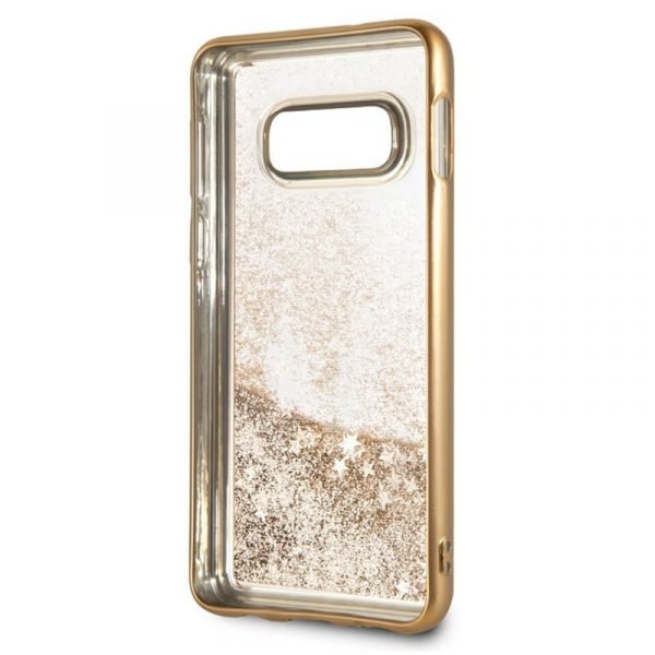 carcasa cool para samsung g970 galaxy s10e licencia guess liquid dorado 2