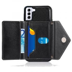 carcasa cool para samsung g990 galaxy s21 colgante wallet negro 2