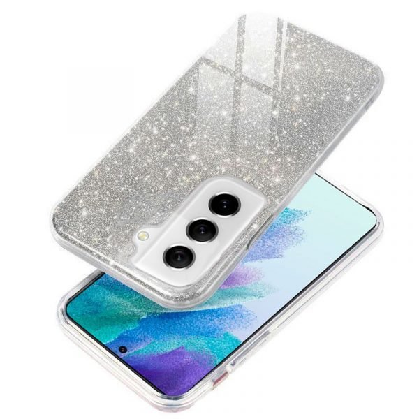 carcasa cool para samsung g990b galaxy s21 fe glitter plata 1