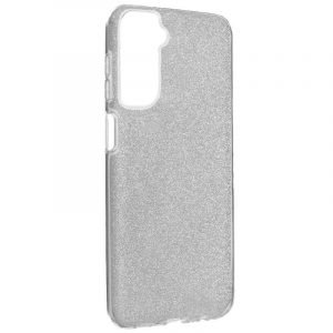 carcasa cool para samsung g990b galaxy s21 fe glitter plata 2