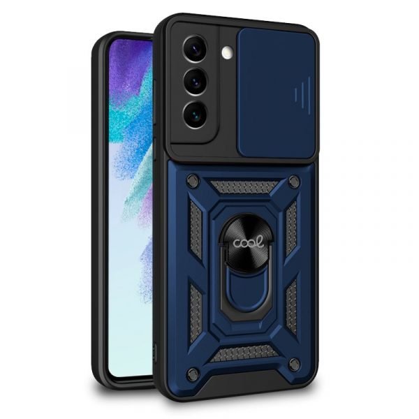 carcasa cool para samsung g990b galaxy s21 fe hard ring marino