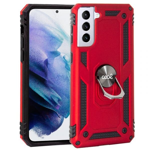 carcasa cool para samsung g996 galaxy s21 plus hard anilla rojo