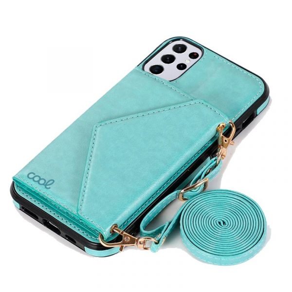 carcasa cool para samsung g998 galaxy s21 ultra colgante wallet mint 2