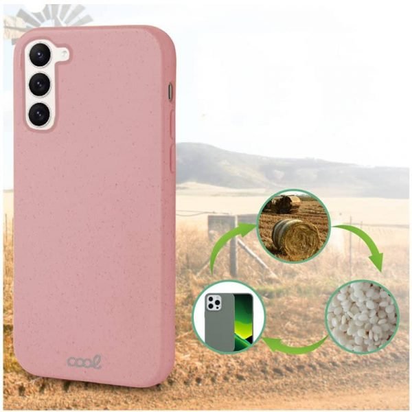 carcasa cool para samsung s916 galaxy s23 plus eco biodegradable rosa 2