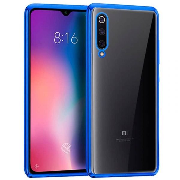carcasa cool para xiaomi mi 9 borde metalizado azul