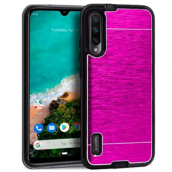 carcasa cool para xiaomi mi a3 aluminio rosa