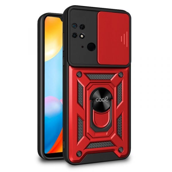 carcasa cool para xiaomi redmi 10c hard ring rojo