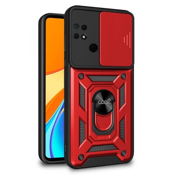 carcasa cool para xiaomi redmi 9c 10a hard ring rojo