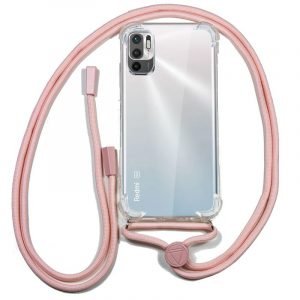 Cover Portafoglio Per Redmi Note 10 5G / Poco M3 Pro – Custodia In PU Con Fessura Carta E Stand, Rosa