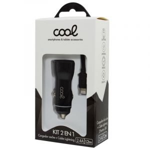 cargador coche iphone ipad conexion lightning 2 x usb cool 2