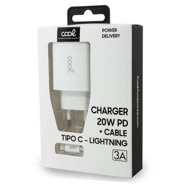 cargador red para iphone cool entrada tipo c pd cable tipo c lightning 12 metros 20w 1