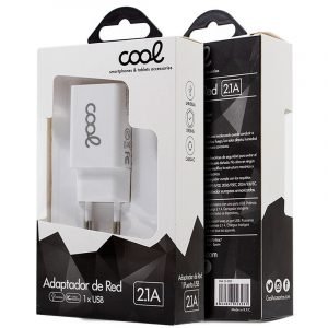 cargador red universal entrada 1 x usb cool 21 amperios blanco 1