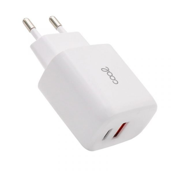 cargador red universal fast charger pd dual tipo c usb cool 20w blanco 2