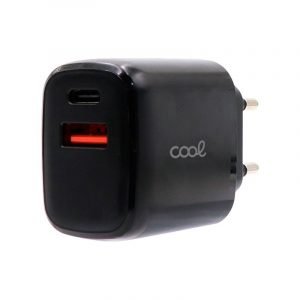 cargador red universal fast charger pd dual tipo c usb cool 20w negro 1