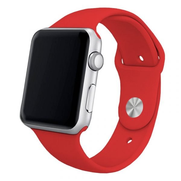 correa cool para apple watch series 1 2 3 4 5 6 7 se 38 40 41 mm goma rojo