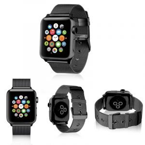 correa cool para apple watch series 1 2 3 4 5 6 7 se 38 40 41 mm metal negro 2