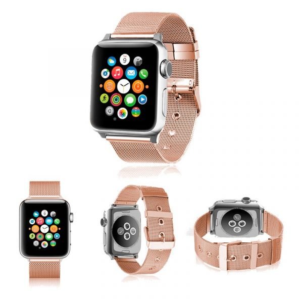 correa cool para apple watch series 1 2 3 4 5 6 7 se 38 40 41 mm metal rose gold 2