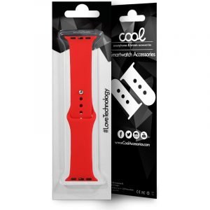 correa cool para apple watch series 1 2 3 4 5 6 7 se 42 44 45 mm goma rojo 1