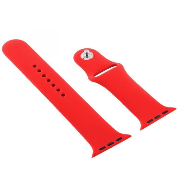 correa cool para apple watch series 1 2 3 4 5 6 7 se 42 44 45 mm goma rojo 2