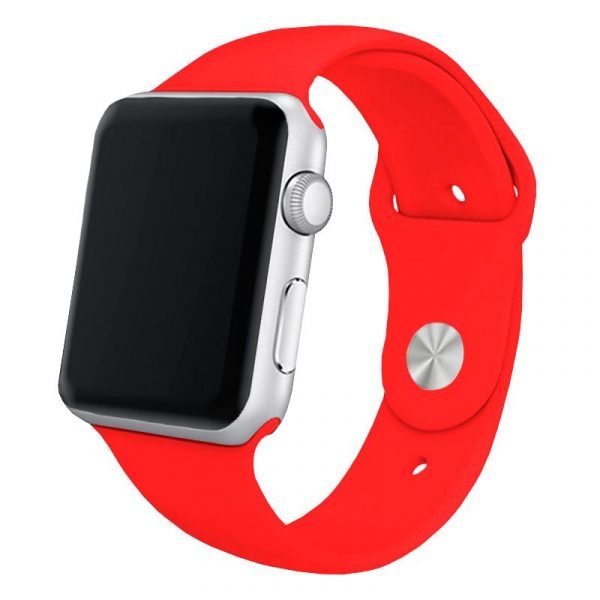 correa cool para apple watch series 1 2 3 4 5 6 7 se 42 44 45 mm goma rojo