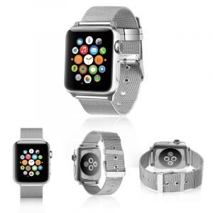 correa cool para apple watch series 1 2 3 4 5 6 7 se 42 44 45 mm metal plata 2