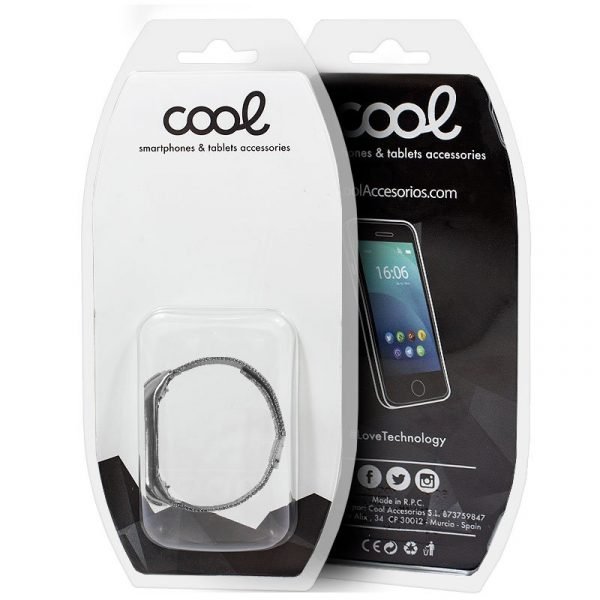 correa cool para xiaomi mi band 5 6 7 amazfit band 5 metal plata 1