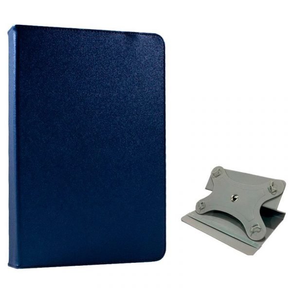 funda cool ebook tablet 7 pulg polipiel azul giratoria