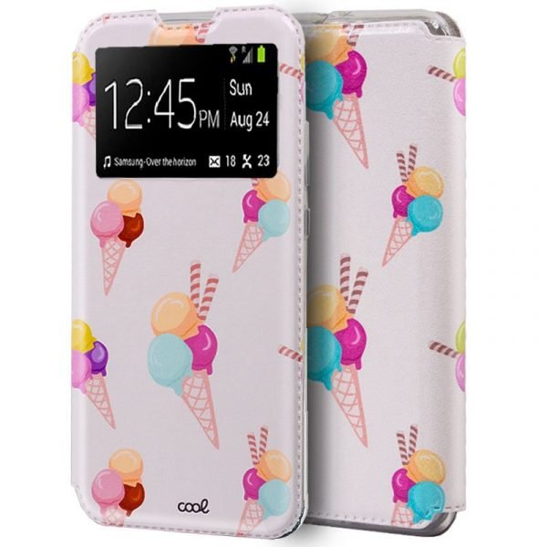 funda cool flip cover para huawei p40 dibujos helados