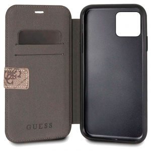 funda cool flip cover para iphone 12 mini licencia guess tela marron 2